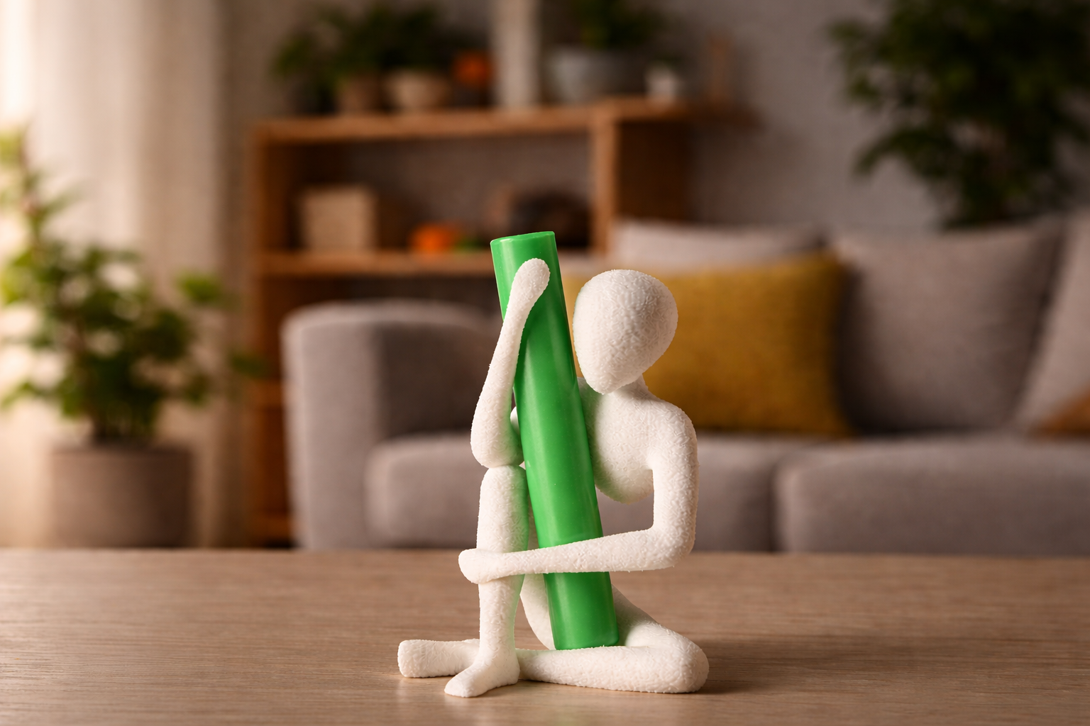 Modern Decor Sculpture Minimalist Abstract Sitting Figure