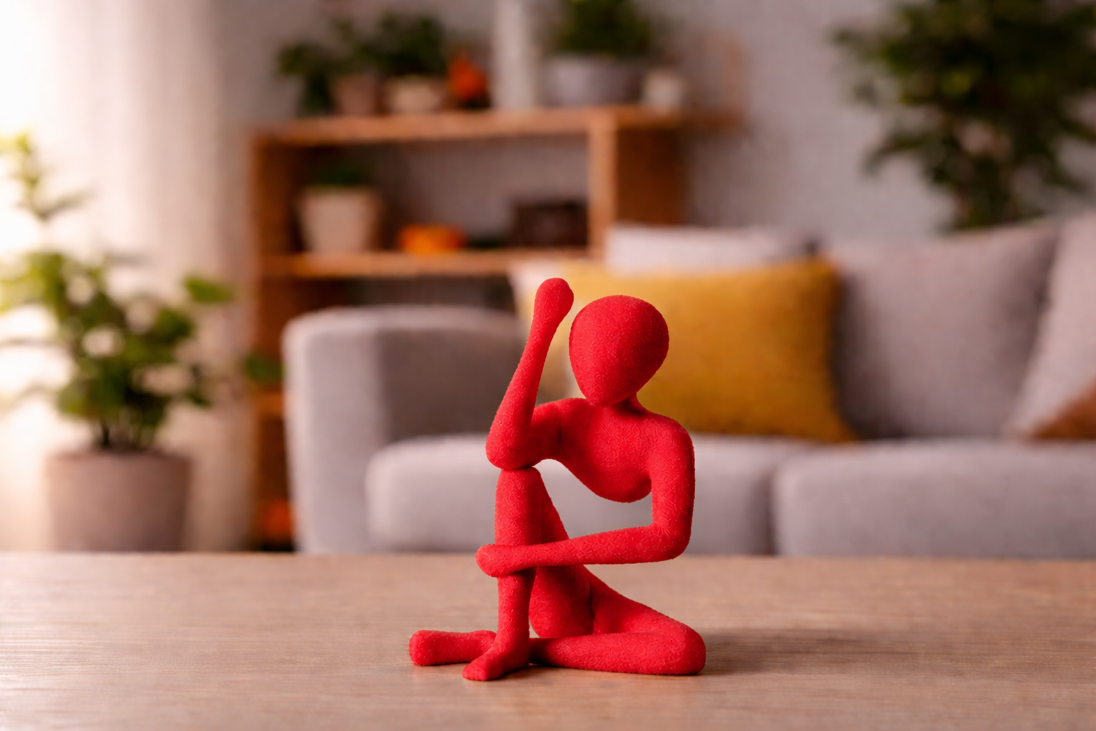 Modern Decor Sculpture Minimalist Abstract Sitting Figure